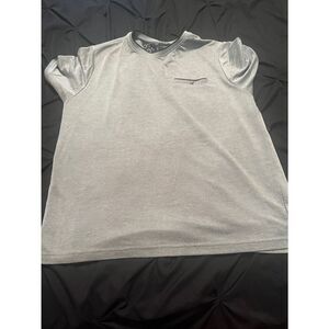 Denim & Flower Men's Light Gray Short Sleeve Crew with Chest Pocket